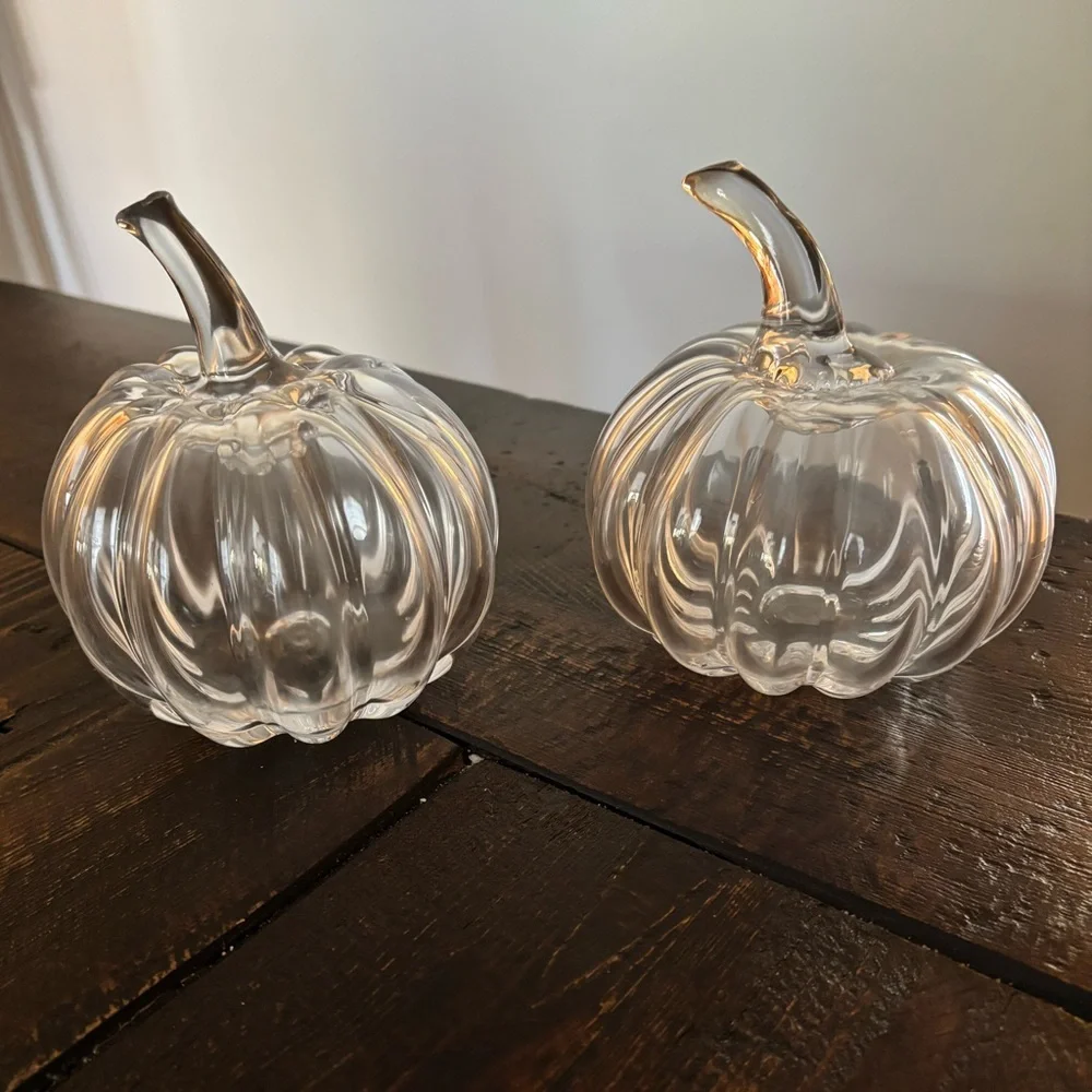 Williams Sonoma Glass Pumpkins